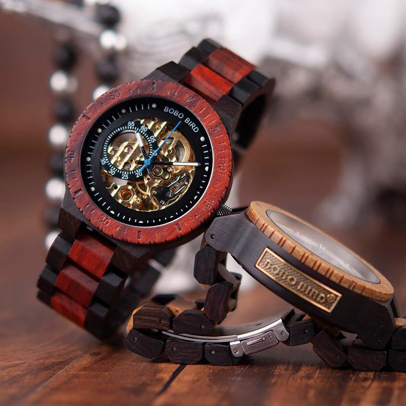 Retro Mechanic - watch - men, men's watches, Wood Watches - Stigma Watches - stigmawatches.com