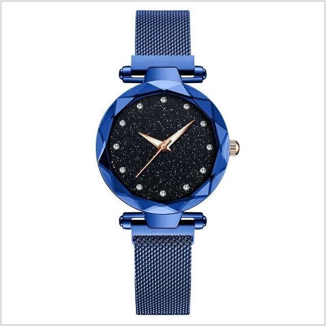 Buy Starry Sky Watches Womens with Thin Steel Magnetic Strap，Diamond  Cutting Glass Mirror Quartz Watch for Ladies Online at desertcartINDIA