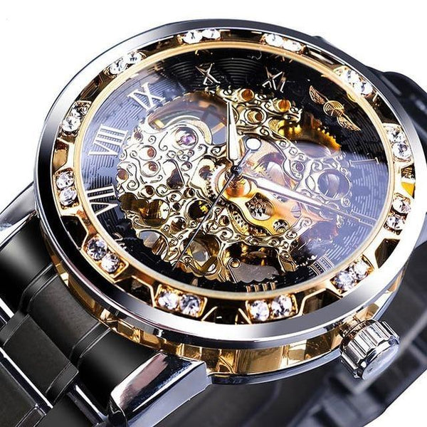 WINNER Luxury Gold Skeleton Automatic Mechanical Watch TM349 Fashion D –  WINNER WATCH